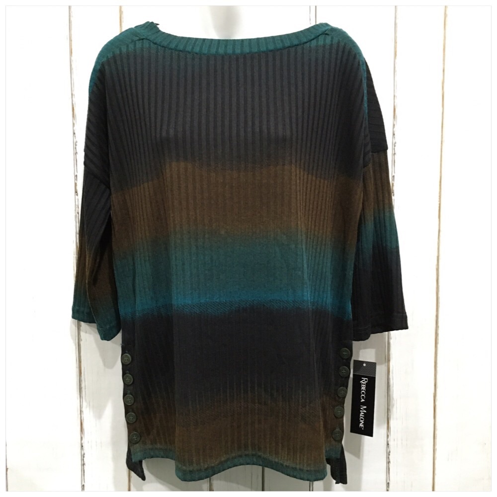 NWT Rebecca Malone Multi-colored Ombré Fade, Size Small